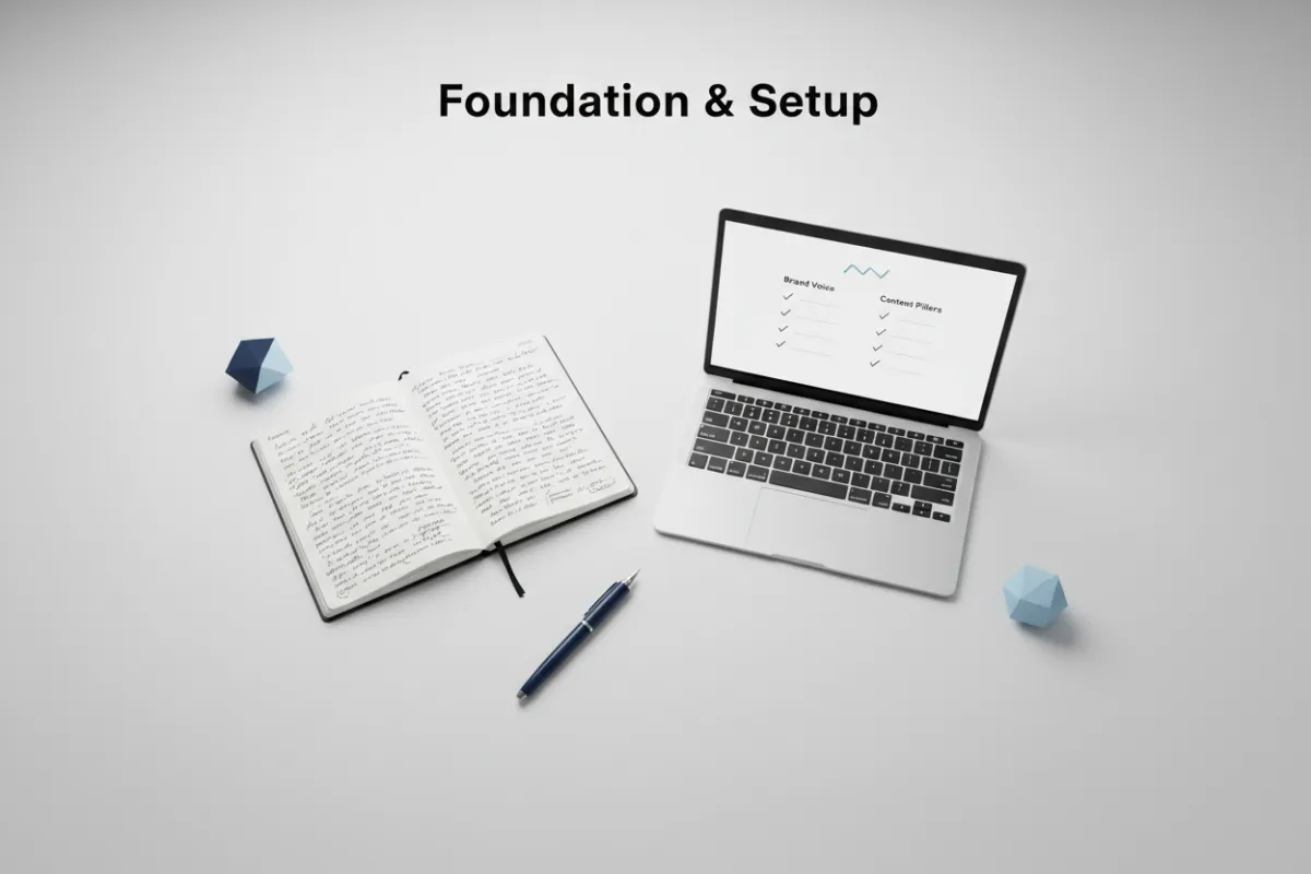 Visual representation of step 1: foundation and setup